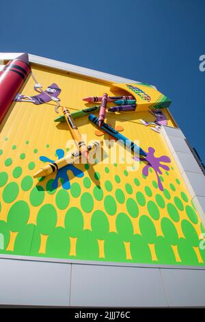 Bloomington, Minnesota. Mall of America. Logo del negozio Crayola Experience. Uno degli oltre 500 negozi del centro commerciale. Foto Stock