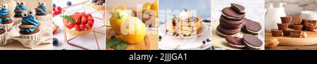 Collezione di dolci tradizionali a tavola Foto Stock