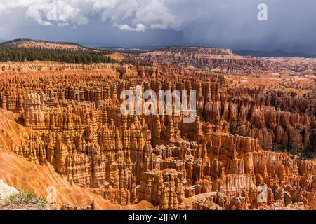 Le formazioni rocciose di Hoodoos al Bryce Canyon National Park, nello Utah sudoccidentale, Stati Uniti Foto Stock