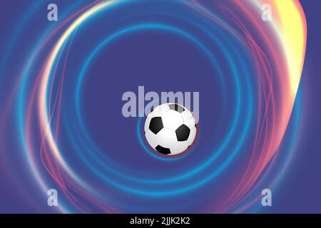 Sfondo colorato astratto con 3D palline al centro. Concetto creativo per lo sport .3D illustrazione Foto Stock