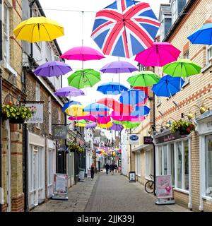 Colorato Street decoration Newmarket Foto Stock