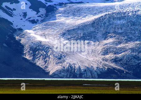 Vicino Hvitarnes capanna in Islanda Foto Stock