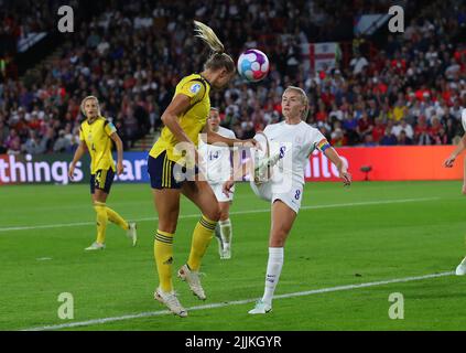 Sheffield, Inghilterra, 26th luglio 2022. Durante la partita UEFA Women's European Championship 2022 a Bramall Lane, Sheffield. Il credito dovrebbe essere: Simon Bellis / Sportimage Foto Stock