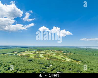 Vista aerea del Bridge Golf Club Foto Stock