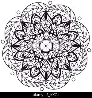 Mandalas modello geometrico, Mandala caldo, Rainbow Flower of Life with Lotus, Flower of Life in Lotus Foto Stock