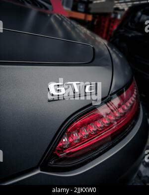 Un lusso grigio Mercedes Benz AMG GTC Foto Stock