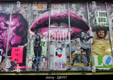 Berlino, Kreuzberg, Graffity Foto Stock