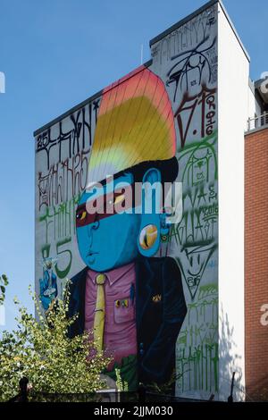 Berlino, Holzmarkt, Open-Air-Eventzone Foto Stock