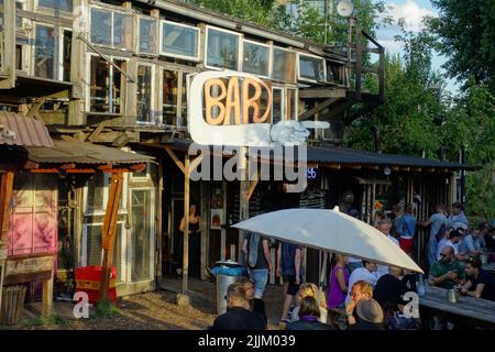 Berlino, Holzmarkt, Open-Air-Eventzone Foto Stock