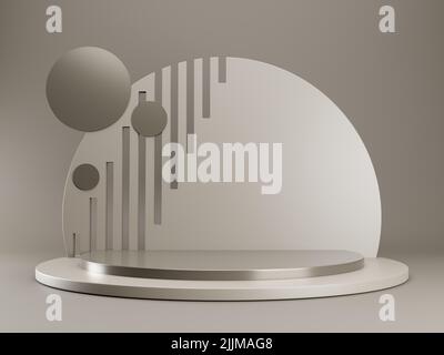 Il rendering 3D dello sfondo del display per il contenuto. Foto Stock