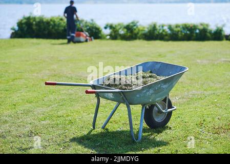 Il concetto di progresso tecnologico nella progettazione paesaggistica. Foto Stock