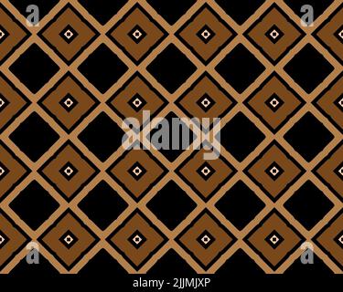 Un'illustrazione di sfondo con motivo senza giunture in diversi colori e forme geometriche Foto Stock