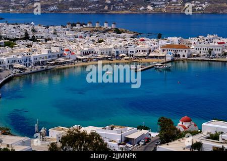 Grecia CICLADI Mykonos isola, Chora, la città di Mykonos Foto Stock