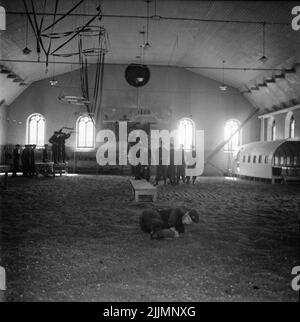 La scuola dei paracadutisti a Karlsborg 1950s. Foto Stock