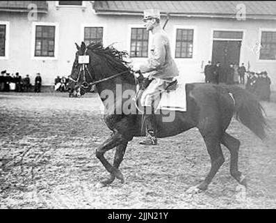 Concorso di dressage su scuderie fuori Lilla Ridhuset. Foto Stock