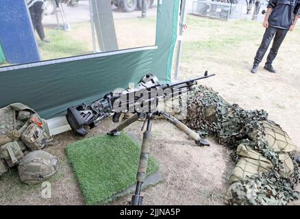 Stand di reclutamento delle forze armate, Royal Welsh Fusiliers, Cardiff centrale, luglio 2022. Estate. Foto Stock