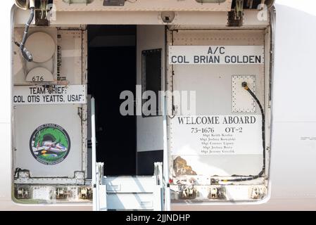 Boeing e-4B Nightwatch Airborne Command Post ingresso aereo al Royal International Air Tattoo Air Show, RAF Fairford, Regno Unito. Soprannominato Doomsday Plane Foto Stock