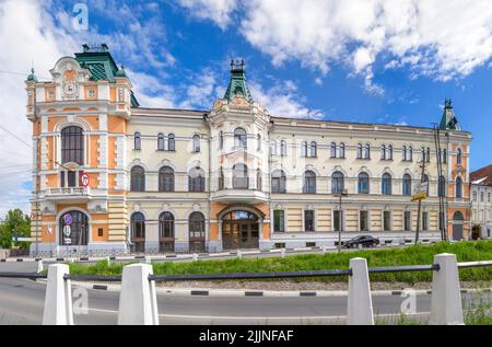 Bella casa su Pozharskogo (Pozharsky) strada. Nizhny Novgorod, Russia Foto Stock