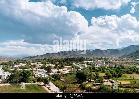 Una bella vista di una località rurale Akusha nella Repubblica di Dagestan, Russia Foto Stock