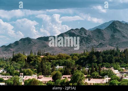 Una bella vista di una località rurale Akusha nella Repubblica di Dagestan, Russia Foto Stock