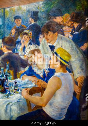 PIERRE-AUGUSTE RENOIR (1841-1919) DETTAGLIO PRANZO DELLA FESTA IN BARCA (1880-1881) LA COLLEZIONE PHILLIPS WASHINGTON DC USA Foto Stock