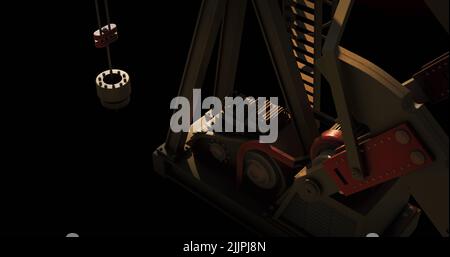 Immagine di una zucca funzionante sul paesaggio e sul sole Foto Stock