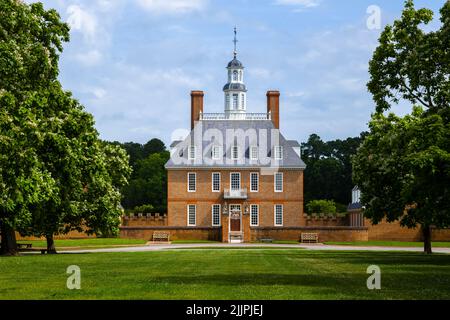 PALAZZO DEL GOVERNATORE (1706-1722) WILLIAMSBURG VIRGINIA USA Foto Stock