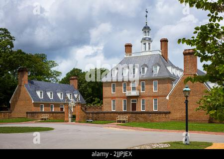 PALAZZO DEL GOVERNATORE (1706-1722) WILLIAMSBURG VIRGINIA USA Foto Stock