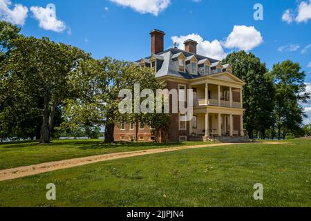 CASA PRINCIPALE (1723-1738) SHIRLEY PLANTATION (1613) HOPEWELL VIRGINIA USA Foto Stock