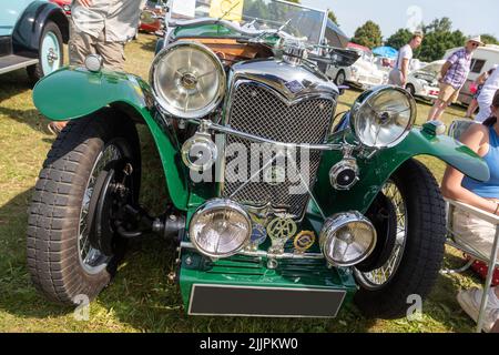 Una marcia Riley 1933 Speciale al Appledore Classic Car Show Kent Foto Stock