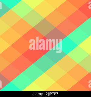 Un'illustrazione colorata di uno sfondo astratto quadrato Foto Stock