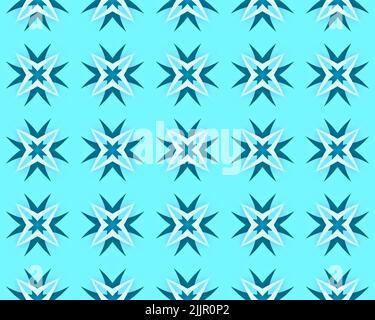 Disegno etnico moderno elemento motivo floreale il bello motivo orientale su uno sfondo blu close-up.Texture o sfondo Foto Stock