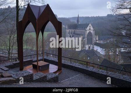 L'Altenberger Dom ad Altenberg, nella Renania settentrionale-Vestfalia, Germania Foto Stock