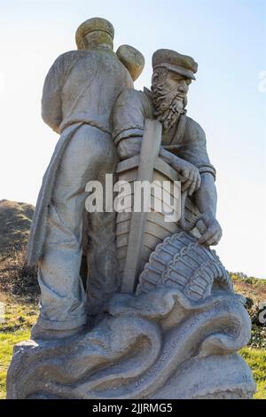 Inghilterra, Dorset, Weymouth, Portland, Statua dal titolo 'Spirit of Portland' dell'artista Dorset Joanna Szuwalska Foto Stock