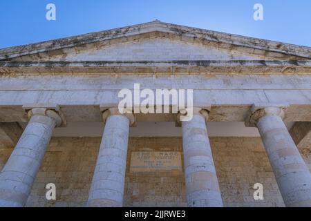 Chiesa di San Giorgio nella vecchia fortezza veneziana nella città di Corfù, su un'isola greca di Corfù Foto Stock