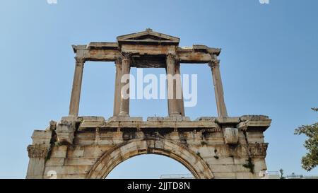 I resti dell'antico Tempio di Zeus Olimpio ad Atene Grecia. Foto Stock