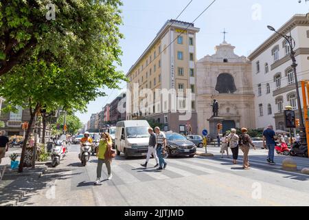 Hotel Napoli in corso Umberto i scena, Napoli, Italia, Europa Foto Stock