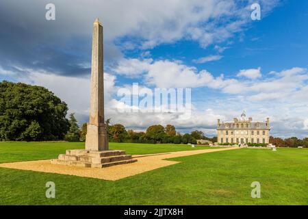 L'egiziano Oberlisk e Kingston Lacy House, Dorset, Inghilterra Foto Stock