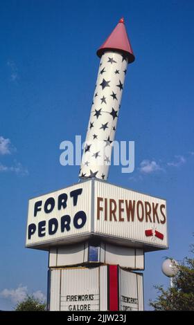 John Margolies - Fort Pedro Fuochi d'artificio - a sud del confine, Dillon, Carolina del Sud - 1986 Foto Stock