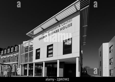 North Lincolnshire Council, Church Square House, Scunthorpe Town, Lincolnshire County, Inghilterra, REGNO UNITO Foto Stock