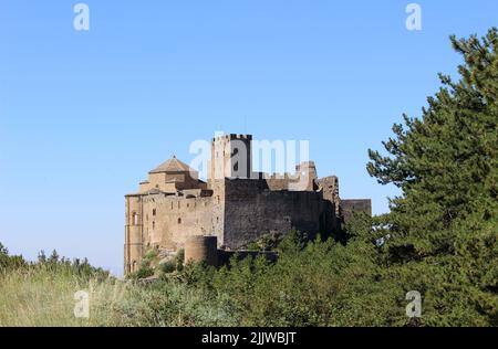 Il castello di Loarre è un castello romanico situato a Loarre (Huesca, Aragon, Spagna) Foto Stock
