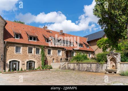 Escursione romantica destinazione Ilsenburg Monastero e Castello. Germania Foto Stock