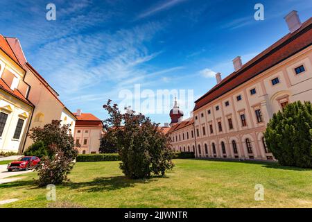 Abbazia di Gottweig (il nome tedesco è Stift Göttweig) nella regione di Krems. Valle di Wachau. Austria. Foto Stock