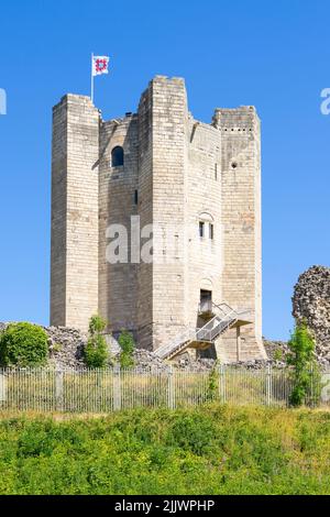 Conisbrough Castello rovine di Conisbrough castello Conisbrough vicino Doncaster South Yorkshire Inghilterra GB Europa Foto Stock