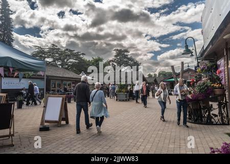 Trentham Gardens Retail Village Landscape, Staffordshire Regno Unito. Foto Stock