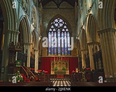 Il Chancel della Chiesa Prioria di St Mary in Old Bridlington, Yorkshire Foto Stock