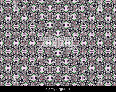 motivo geometrico astratto multicolore senza giunture, ripetizione di pattern simmetrico, texture, design Foto Stock