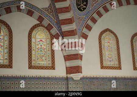 All'interno della moschea di Sanliurfa Turchia. Foto Stock