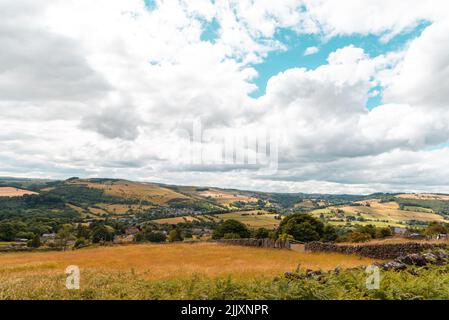 National Park Peak District in Inghilterra, Curbar Edge 2022. Foto Stock