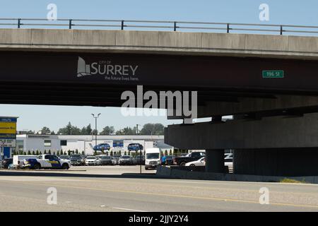 Benvenuto a Surrey, Surrey, British Columbia, Canada Foto Stock